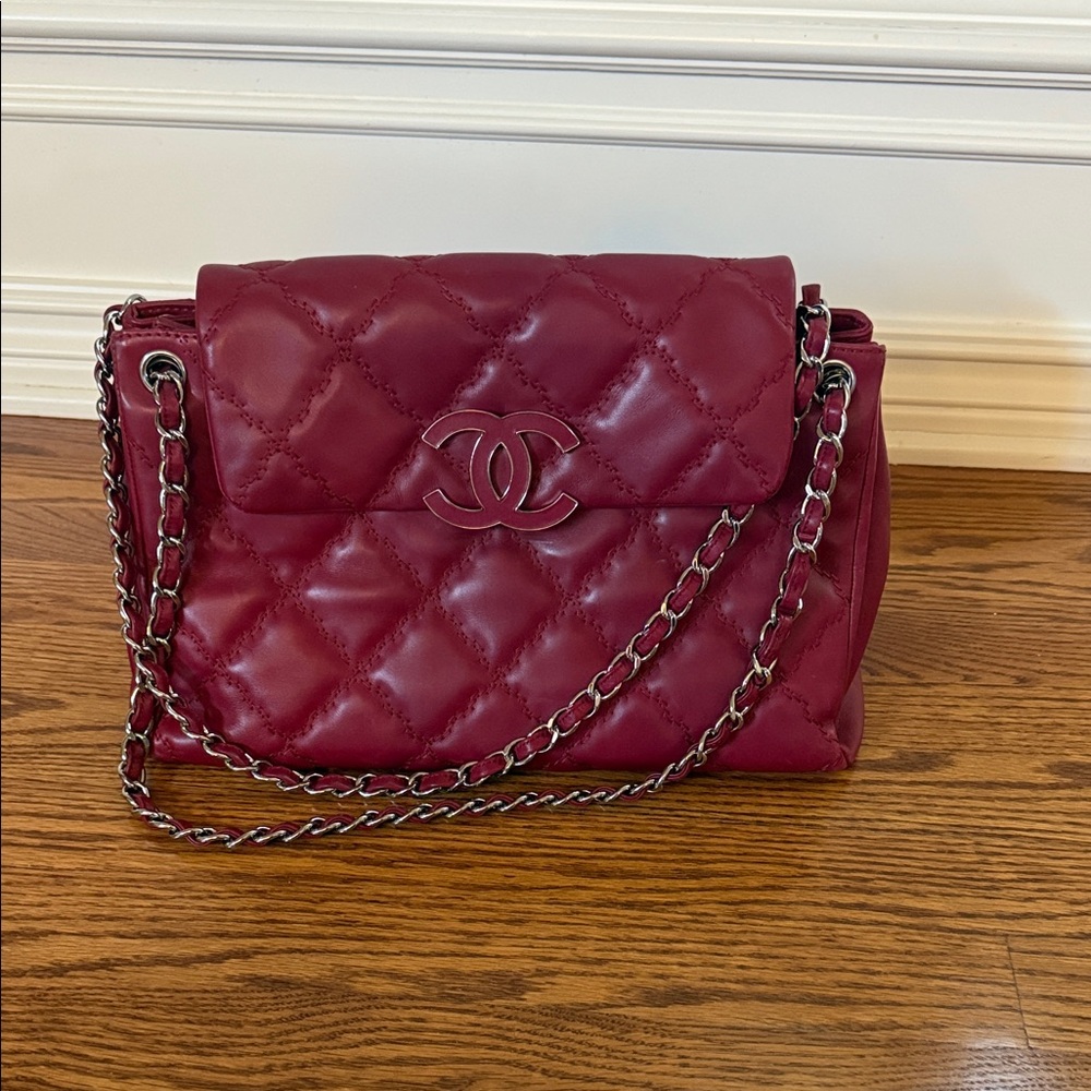 Chanel Red Quilted Shoulder Bag